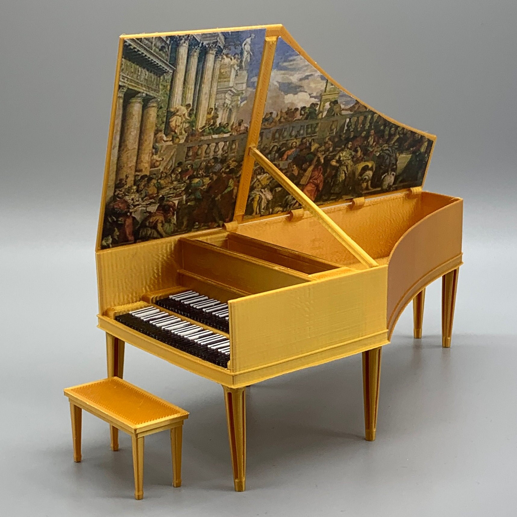 Harpsichord Customizable Harpsichord 3D Print - Etsy