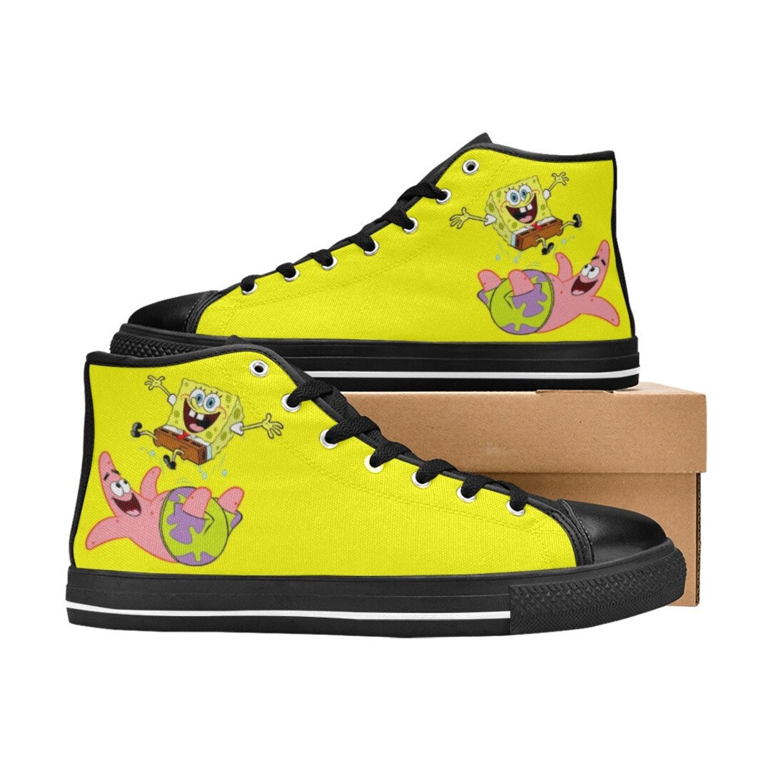 Spongebob and Patrick Shoes Spongebob High Top Sneakers Etsy