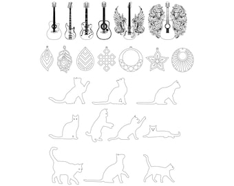 Archivo de dibujo vectorial de decoración de arte de pared para corte por láser, corte por plasma (dxf, dwg, pdf) Máquina CNC de metal y madera