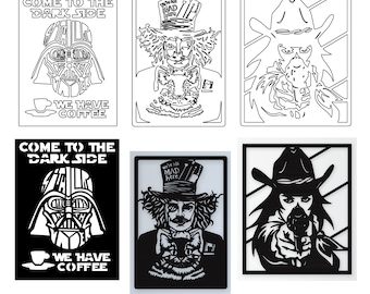 Archivo de dibujo vectorial de decoración de arte de pared para corte por láser, corte por plasma (dxf, dwg, pdf) Máquina CNC de metal y madera