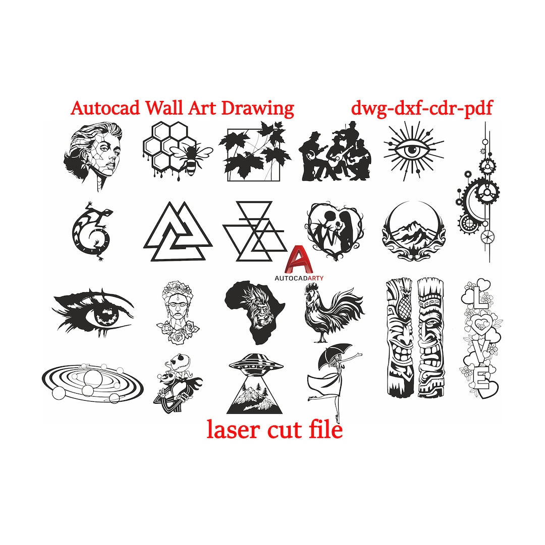 Svg Draw Files Wall Art Decor Vector Drawing File for Laser Cutting ,plasma Cutting ...