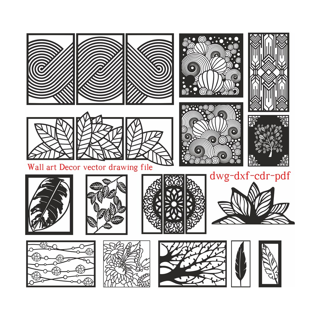 Svg Draw Files Wall Art Decor Vector Drawing File for Laser Cutting ,plasma Cutting ...