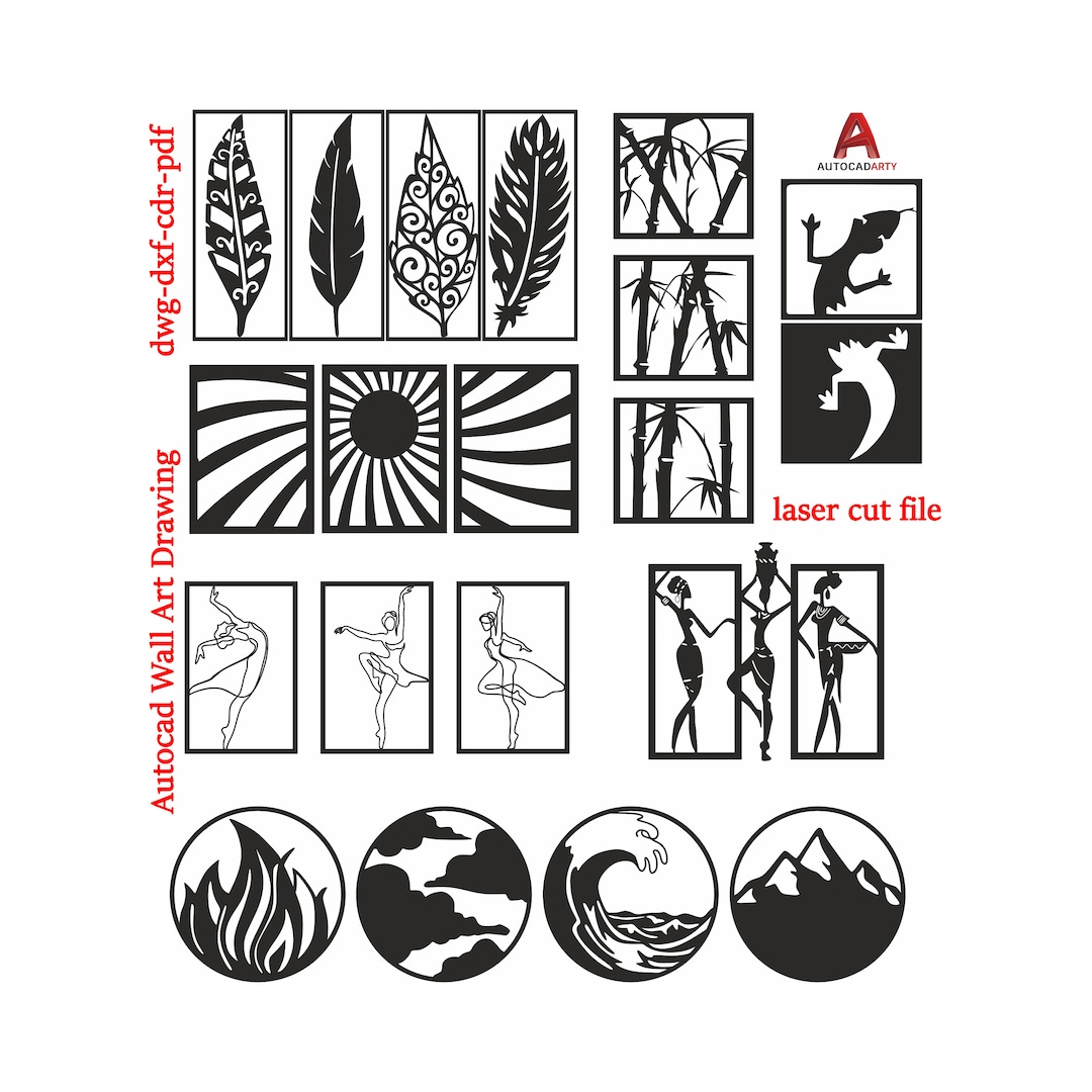 Svg Draw Files Wall Art Decor Vector Drawing File for Laser Cutting ,plasma Cutting ...