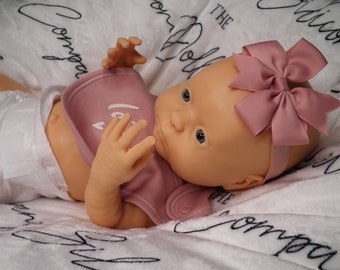 18" Full Body Platinum Silicone Baby Girl Doll Reborn - Blank Unpainted - WITH DRINK/WET - The Silicone Doll Company