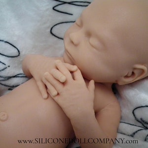 16" Full Body Platinum Silicone Baby Girl Doll Reborn - Blank Unpainted - with Drink/Wet - The Silicone Doll Company image 4