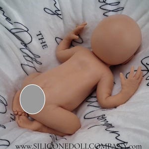 16" Full Body Platinum Silicone Baby Girl Doll Reborn - Blank Unpainted - with Drink/Wet - The Silicone Doll Company image 9