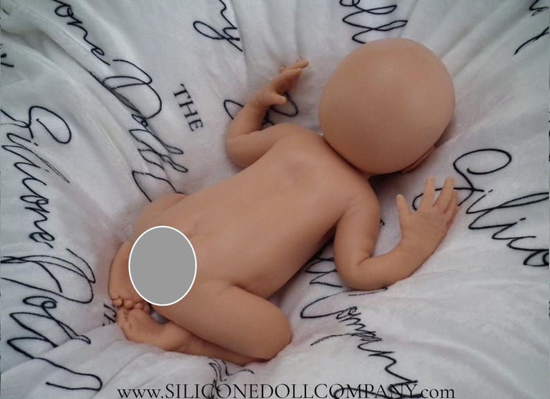 16" Full Body Platinum Silicone Baby Girl Doll Reborn - Blank Unpainted - with Drink/Wet - The Silicone Doll Company image 9
