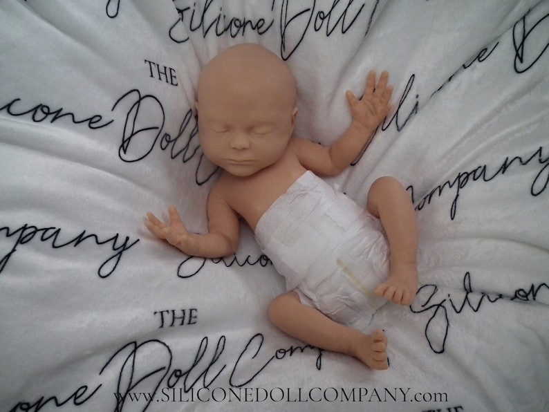 16" Full Body Platinum Silicone Baby Girl Doll Reborn - Blank Unpainted - with Drink/Wet - The Silicone Doll Company image 1