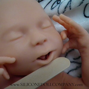 16" Full Body Platinum Silicone Baby Girl Doll Reborn - Blank Unpainted - with Drink/Wet - The Silicone Doll Company image 2