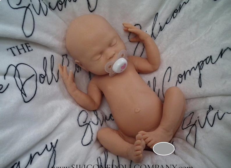 16" Full Body Platinum Silicone Baby Girl Doll Reborn - Blank Unpainted - with Drink/Wet - The Silicone Doll Company image 10