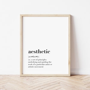 Aesthetic Definition Digital Wall Art Black and White