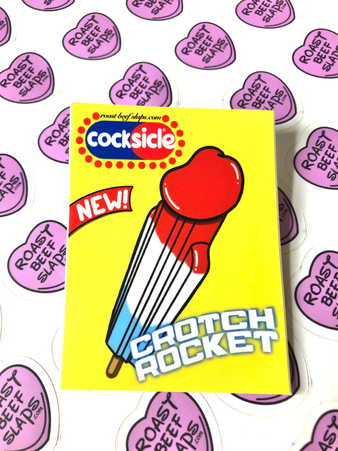 Popsicle Brand Name Sticker Spoof/logo Parody Cocksicle Etsy