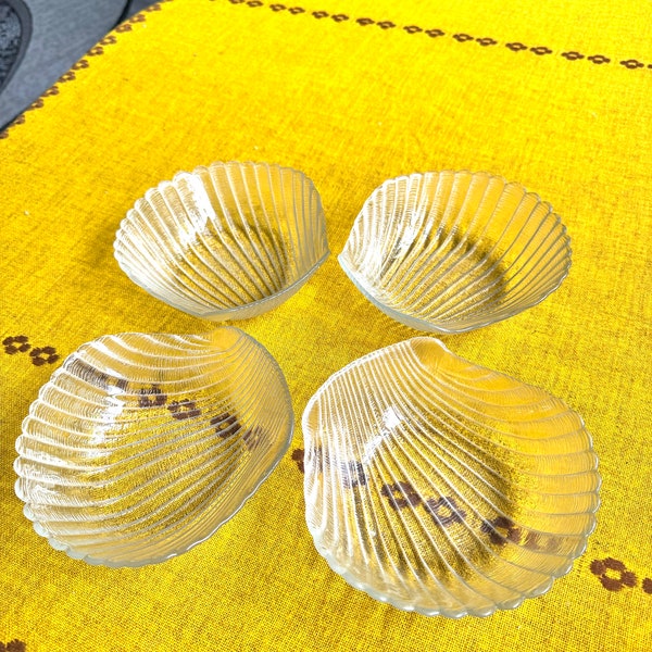 Service à Coquillage Arcoroc 20 Pièces - Verre Givré - Vintage - Livraison Offerte