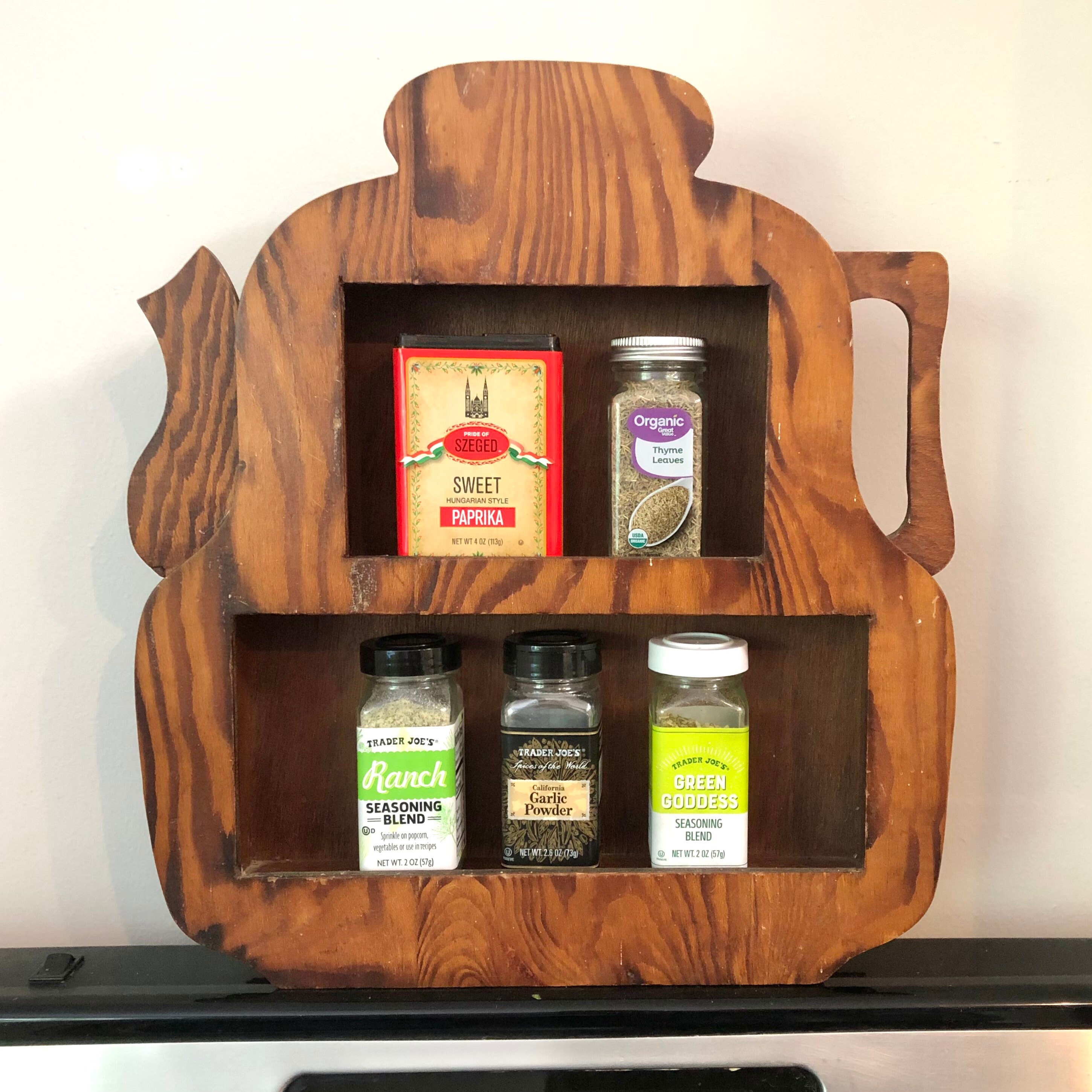 Vintage Tea Pot Shaped Wooden Spice Rack Tchotchke Shelf - Etsy 日本
