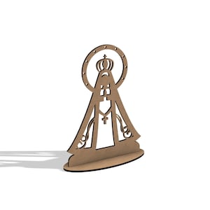 Hail Mary Our Lady - Nossa Senhora - Nuestra Señora - Vector for Laser Cutting - Dxf Ai Svg Pdf Cdr - 3mm