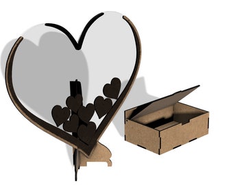 Wedding Heart Sign Hearts - Svg, Dxf, Pdf, Cdr, Ai - Vector for Laser Cutting