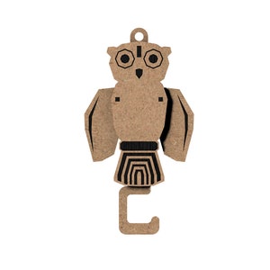 Owl Key Hook - Vector for Laser Cutting - Svg Dxf Ai Cdr Pdf