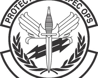 1 SOSFS Patch - 1st Special Operations Security Forces Squadron Patch - Military Patch - Digital File - Vector - Silhouette - Dxf Ai Cdr Svg