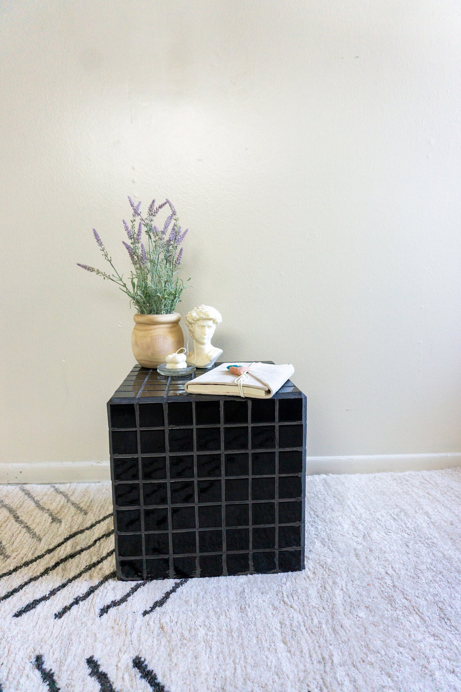Black Cube Tile Table Ceramic Tile Table Functional Design Etsy