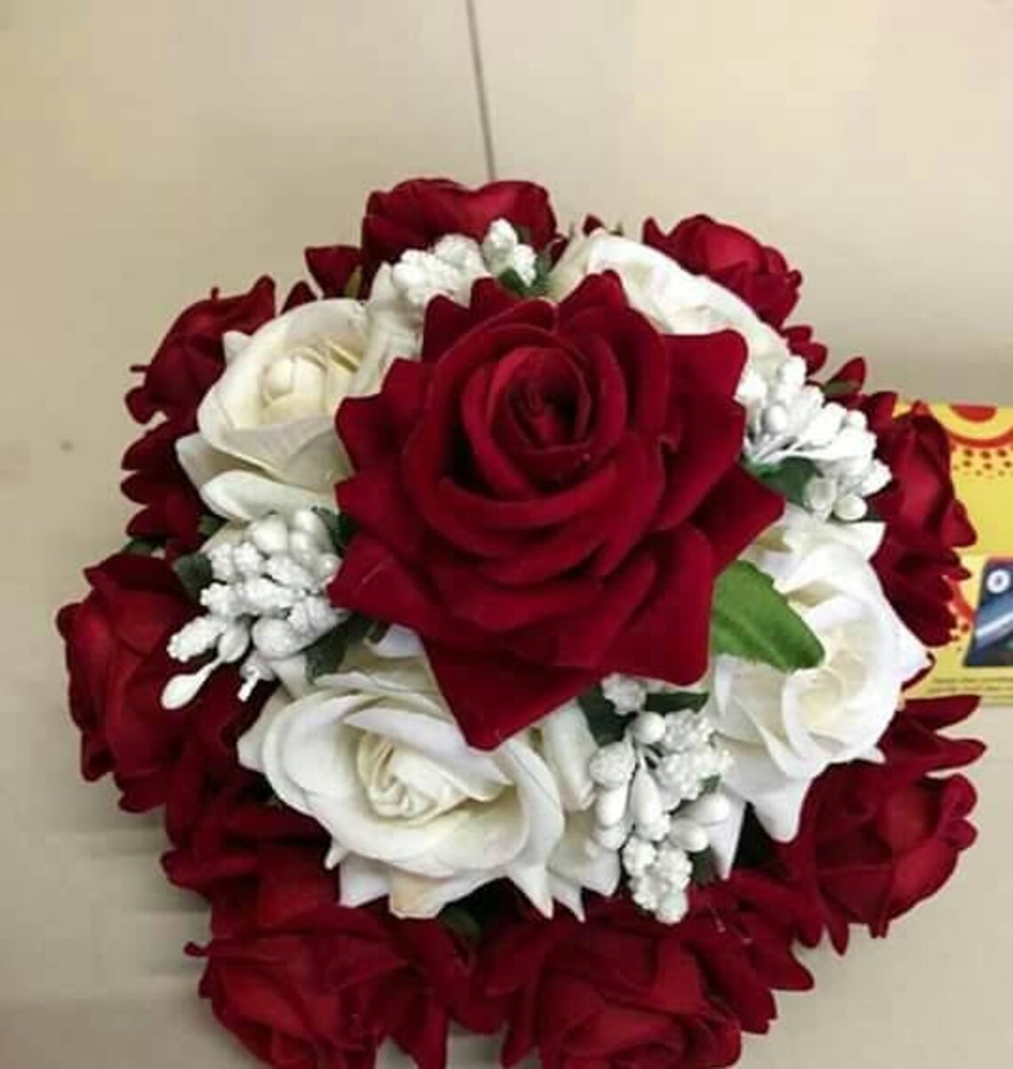 Red Rose Orchid Gajra Veni Artificial Floral Hair Bun Flower Etsy