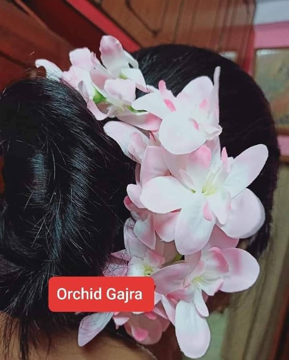 Artificial Flower Gajra Hair Bun Zuda Reusable Accessories for