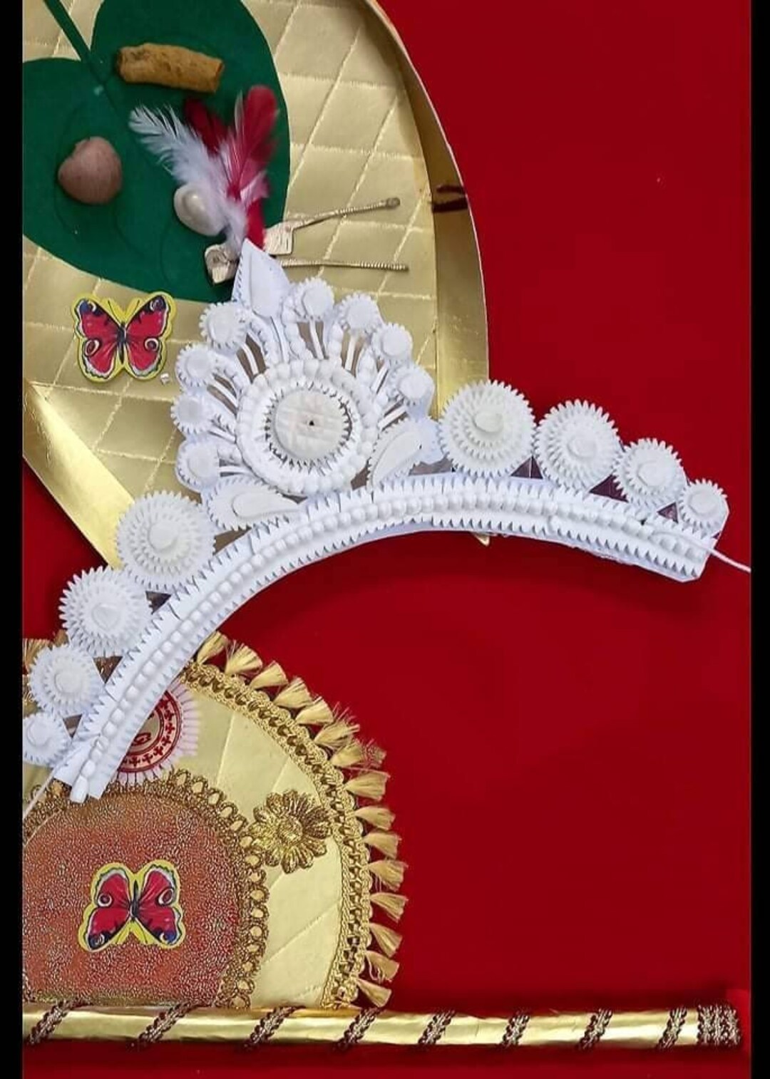 Mukut for Baby Girl Boy Kids Shola Mukut for Rice Ceremony Etsy