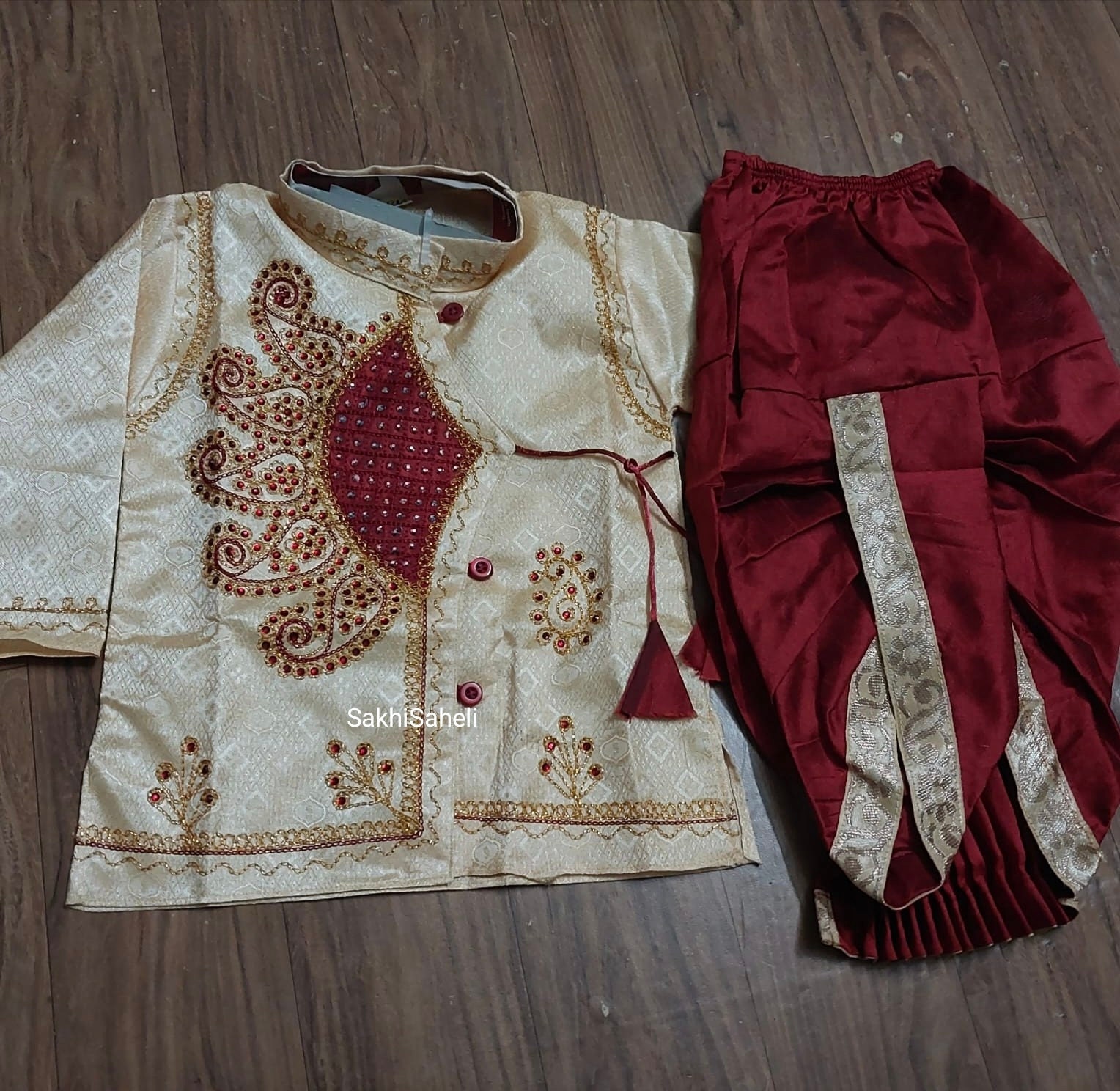 Buy jivo Baby Boy's Silk Cotton Blend Dhoti Kurta Pyjama Dress  (Multicolour, 6-12 Months) at Amazon.in