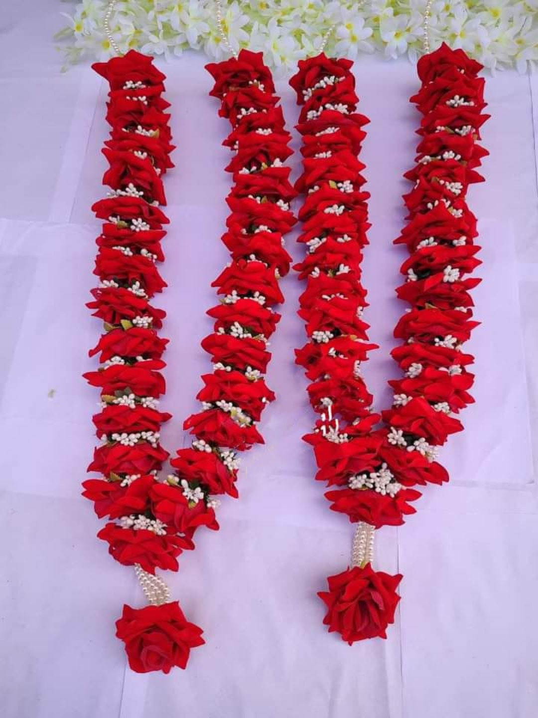 Jaymala Set for Bride & Groom/ Varmala for Bor Bou/ Artificial Flower