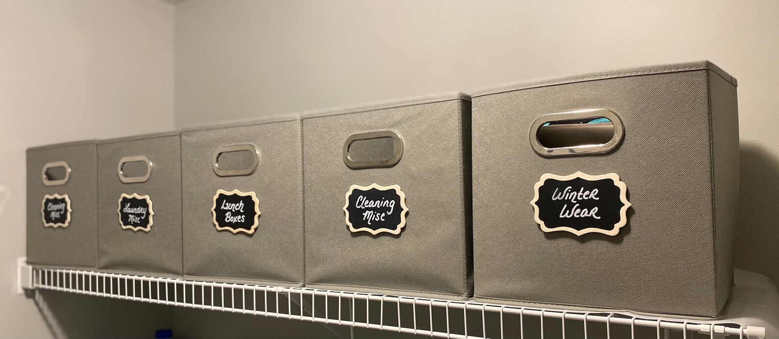 Storage Cube Wooden Chalkboard Labels Etsy
