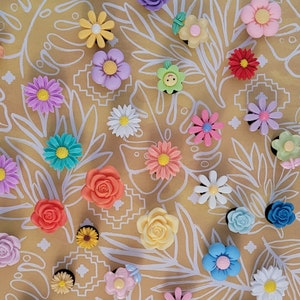 Conjunto de dijes florales Mixxy Charms para zapatos / Charms para Crocs / Regalos de dijes populares / Charms para zapatos / Accesorios para zapatos / Accesorio de dijes /
