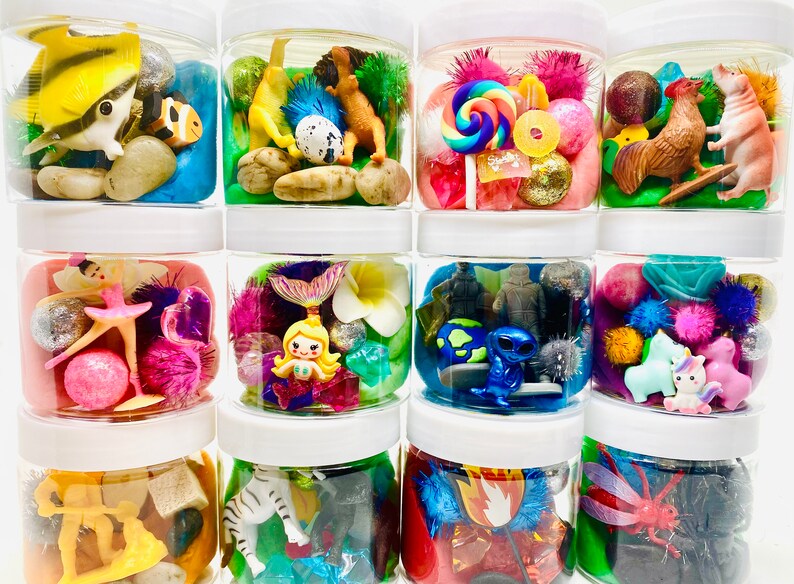 Play Dough Kit Play Dough Jars Kids Party Favors Birthday Etsy