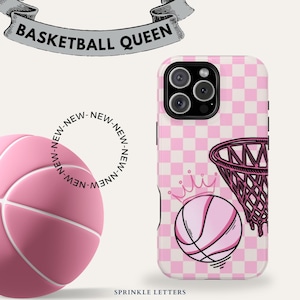 Basketball QueenTough Case iPhone Samsung Galaxy Girly Phone Case Gift for Her Birthday basketball case Girl Basketball MagSafe/Non-Magsafe