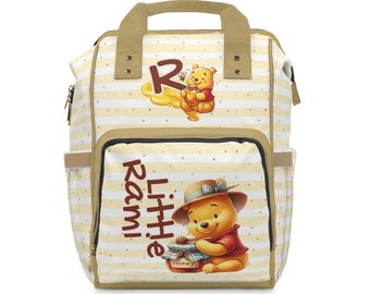 Borsa per pannolini miele Borsa per pannolini personalizzata, Zaino da viaggio, Zaino con nome, Regalo per la mamma, futura mamma, regalo per baby shower,