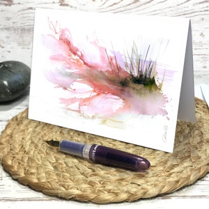 Carte de vœux. Carte postale imprimée d'après l'aquarelle originale, carte postale aquarelle, aquarelle abstrait, fait main