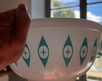 希少なパイレックス アトミックアイズ ボウル – 1950年代ミッド