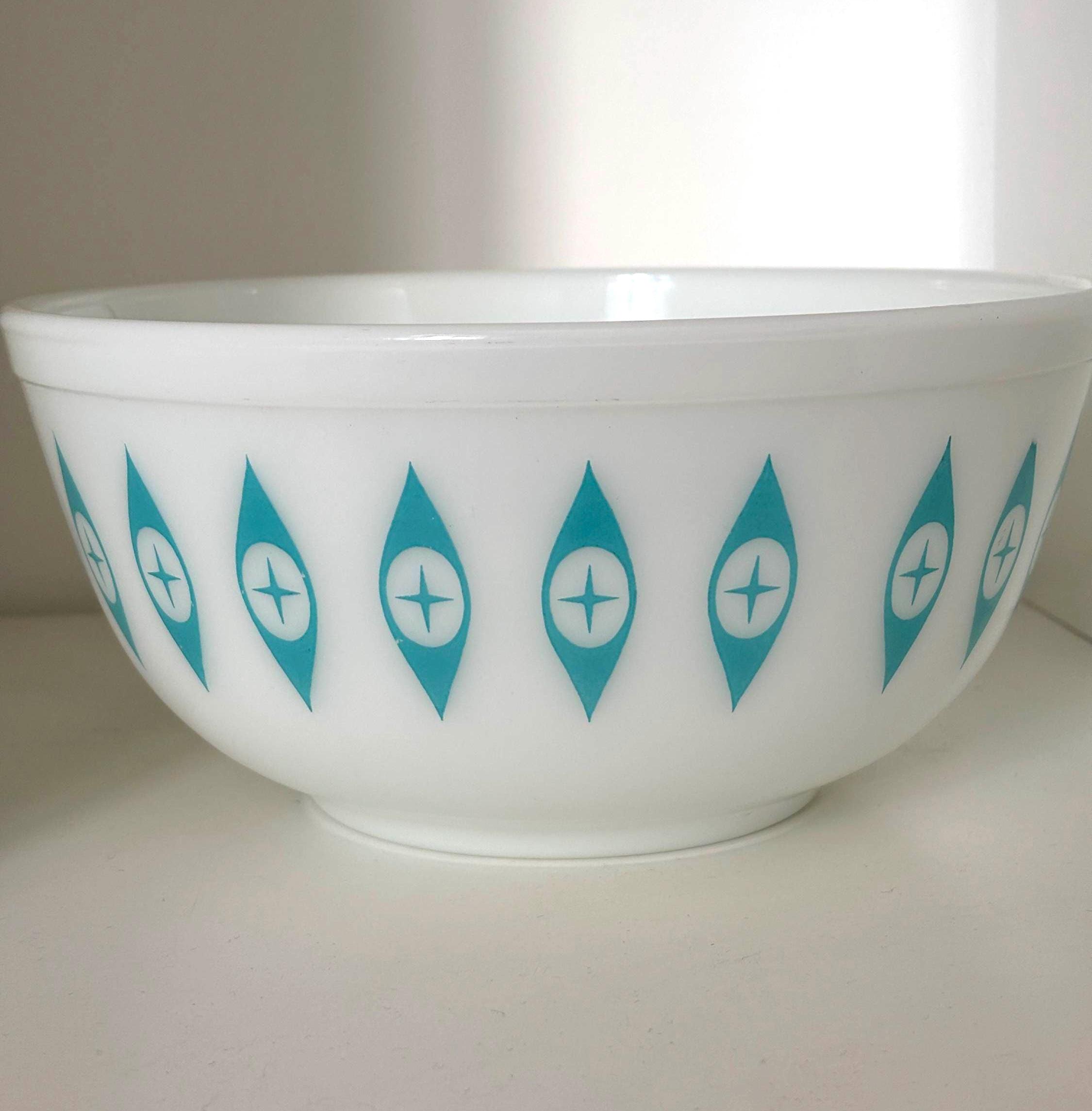 希少なパイレックス アトミックアイズ ボウル – 1950年代ミッド