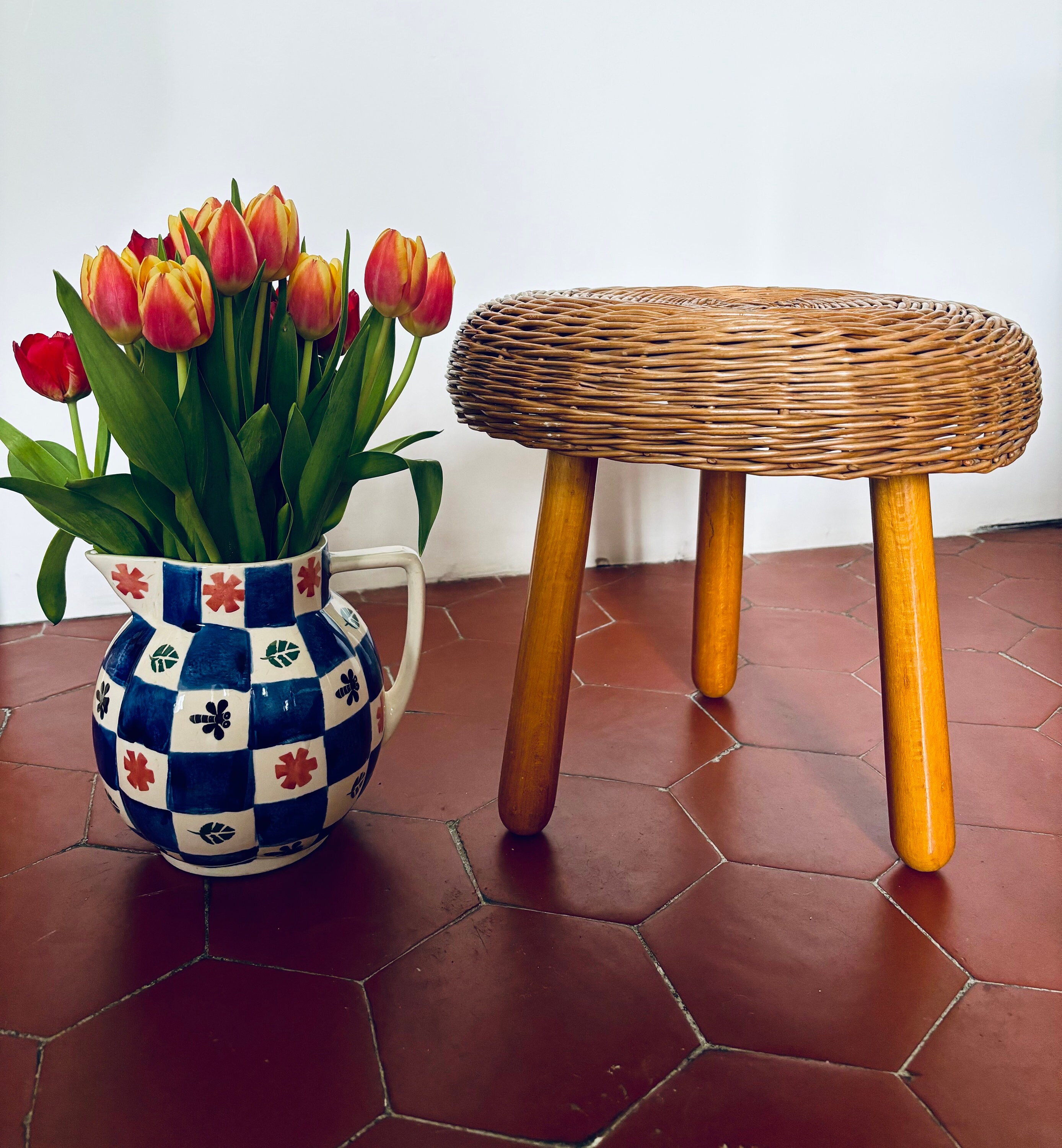 Tony Paul Wicker Stool | trove｜ビンテージ家具・雑貨