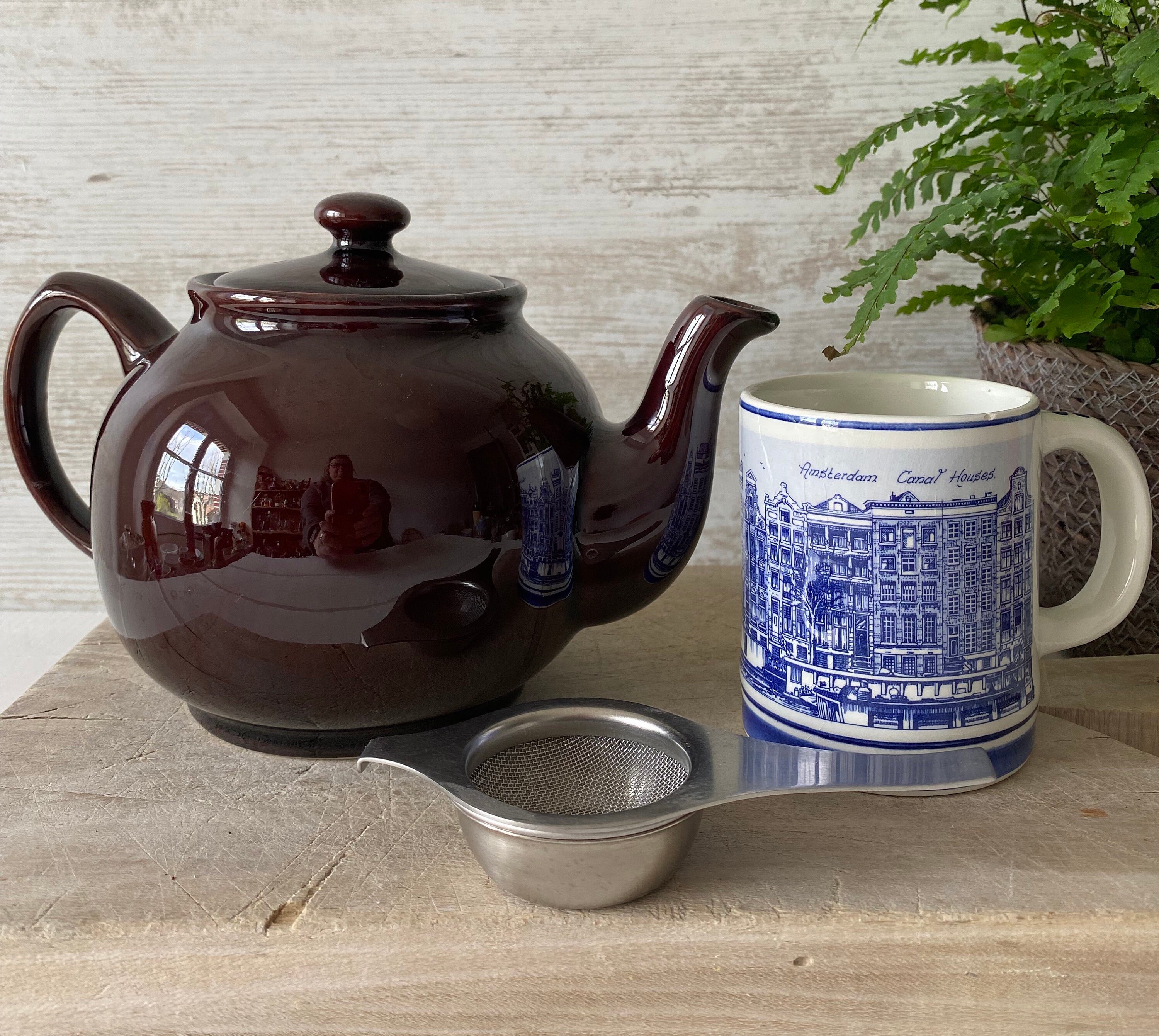 Théière Vintage, Théière Traditionnelle Brown Betty, Belle Glaze, 2 Pintes Par Teapot & Co Vers Les 