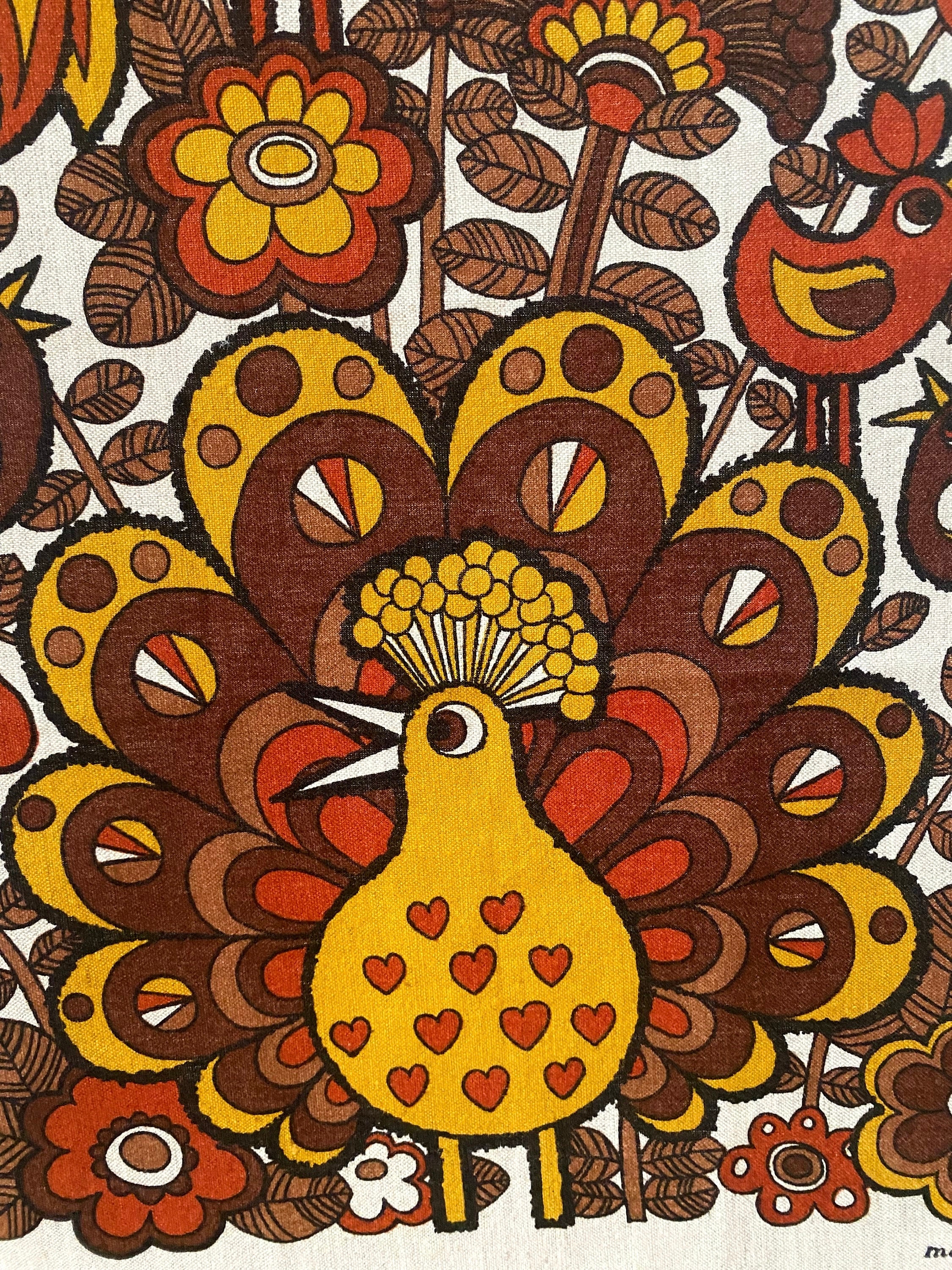 Belinda Lyon Bird Tea Towel: 70s Pure Irish Linen