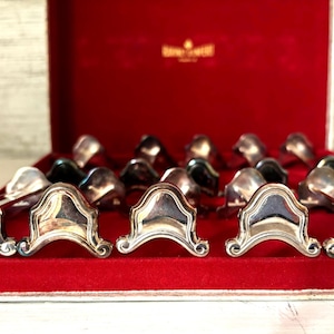 Beautiful French Silver Plated Cutlery Rests, Made by Ravinet D Enfert, Stunning tableware, Set of 11 available in original box