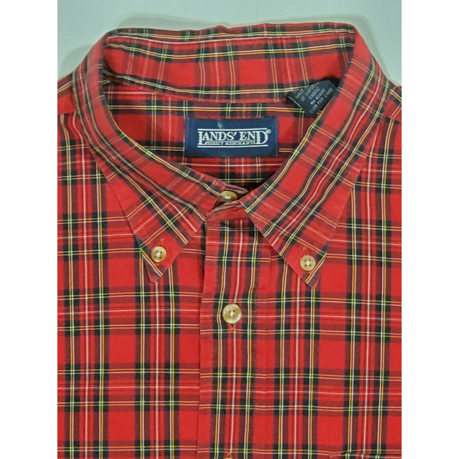 Vintage Lands End Oxford Shirt Mens 16.5/35 EUC Christmas Etsy