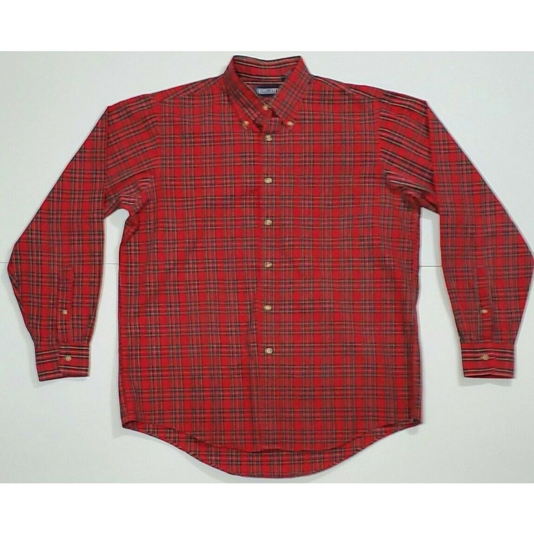 Vintage Lands End Oxford Shirt Mens 16.5/35 EUC Christmas Etsy
