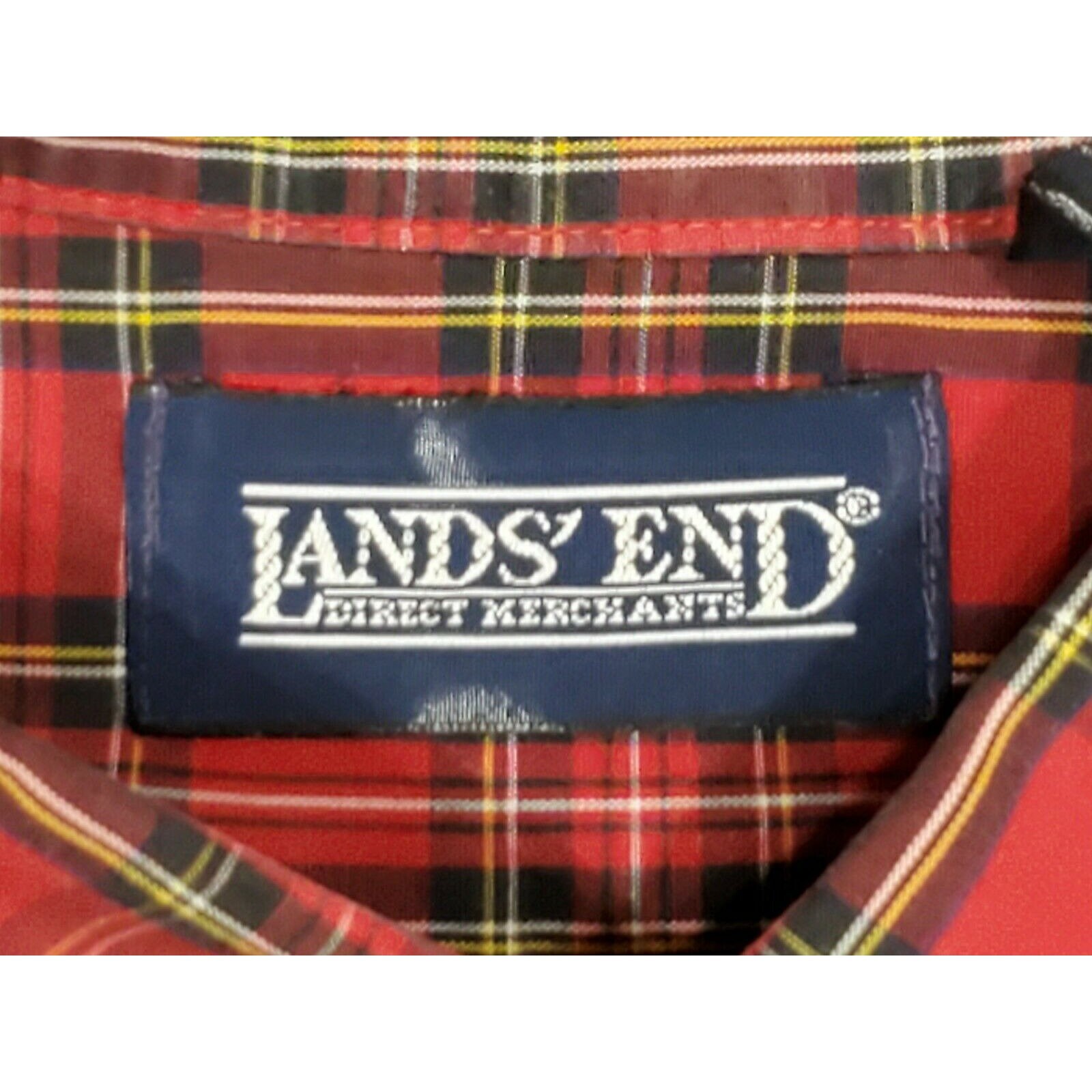 Vintage Lands End Oxford Shirt Mens 16.5/35 EUC Christmas Etsy