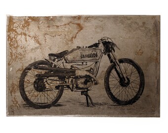 Foto sobre óxido, coche vintage, foto sobre metal, imagen sobre metal, arte fotográfico, trabajo fotográfico, transformación de fotos, mi imagen como arte, fotografía,