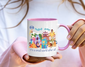 It's a Small World Mug, Disney Mug, Disneyland Mug, Disney World, Ceramic mug, Small World Ride