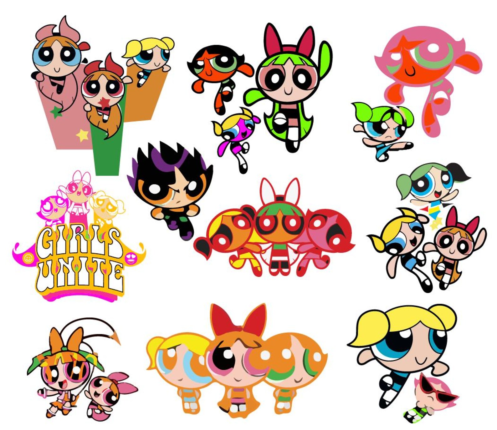 Powerpuff Girl Svg Bundle,powerpuff Girls Svg,powerpuff Girls Png ...