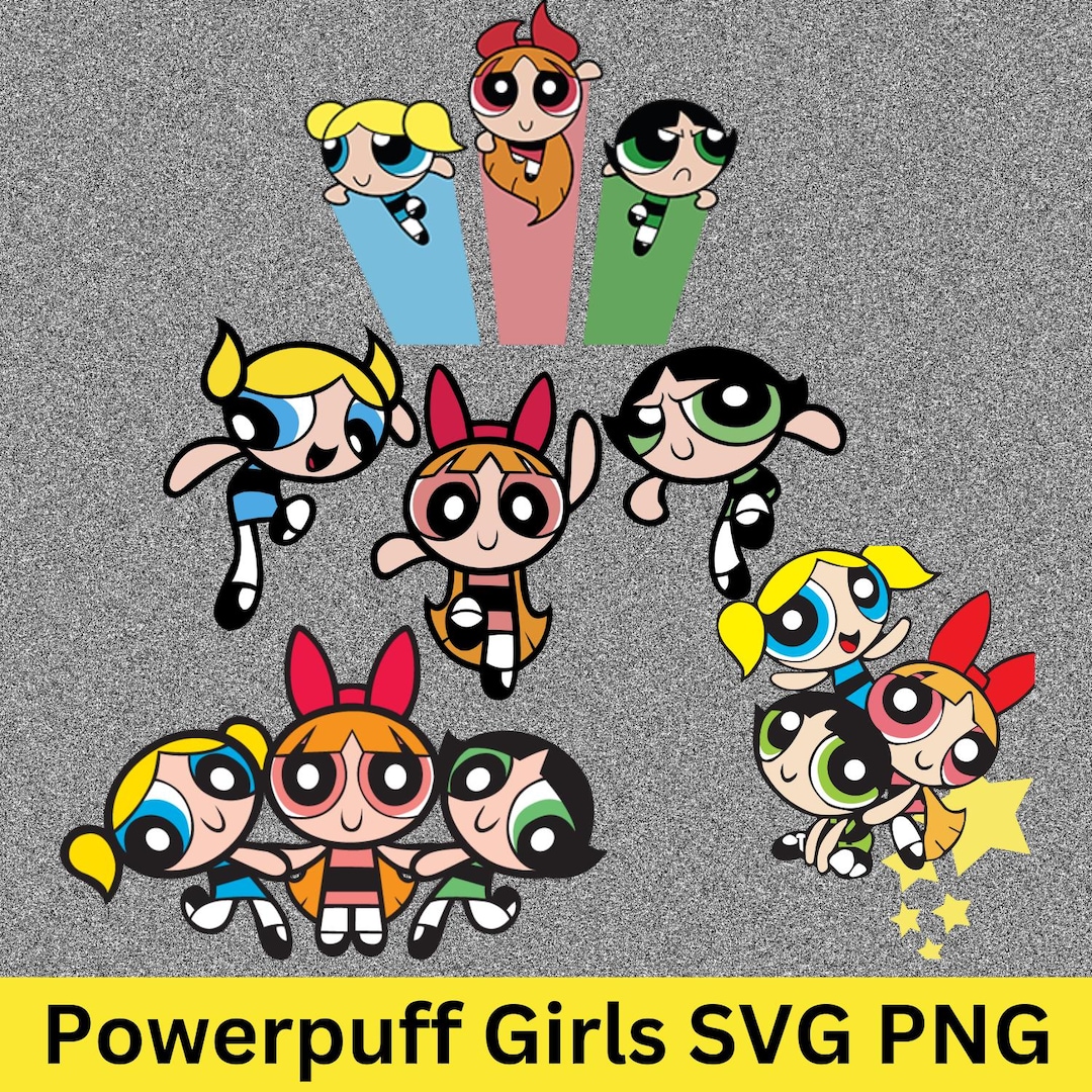 Powerpuff Girl Svg Bundle,powerpuff Girls Svg,powerpuff Girls Png ...