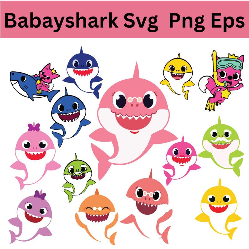 Baby Shark Svg - Etsy