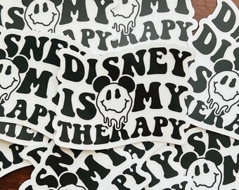 Disney Is My Therapy Sticker | Waterproof Clear Sticker