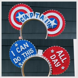 Ready to ship- Captain America Ears | Disney Ears | Captain America | Avengers Campus | Avengers
